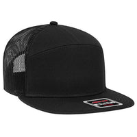 Otto 7 panel black Trucker